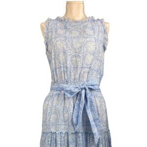 Anthropologie Roller Rabbit Block Floral Cotton Print Midi Dress
